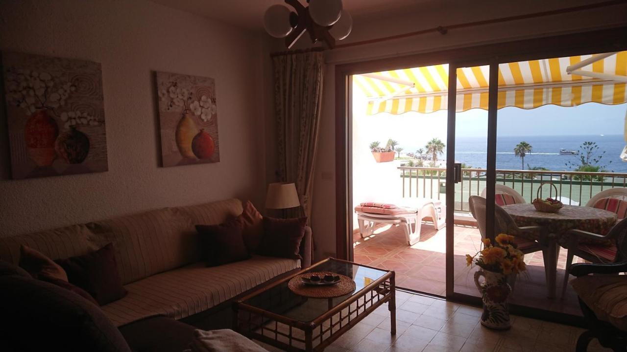 Apartment mit Sonnenterrasse und Panorama - Meerblick, 5 Min. von Hafen + Strand Acantilado de los Gigantes Exterior foto